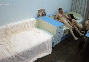 I like watching my roommate copulating with two GFs