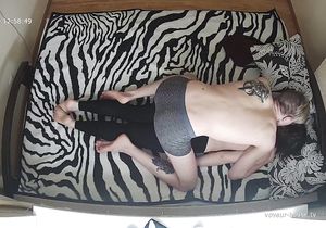 I film the hidden cam video of massage by roommates